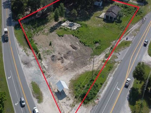 CR 48 Commercial Corner Lot : Okahumpka : Lake County : Florida