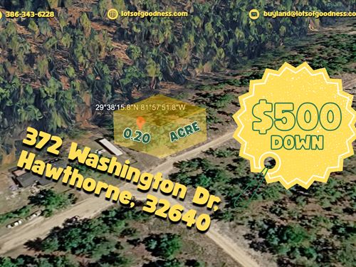 Your Hawthorne Lot on Washington Dr : Interlachen : Putnam County : Florida