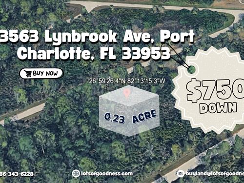 13563 Lynbrook Ave on a Paved Road : Port Charlotte : Charlotte County : Florida