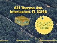821 Theresa Ave on a Paved Road : Interlachen : Putnam County : Florida