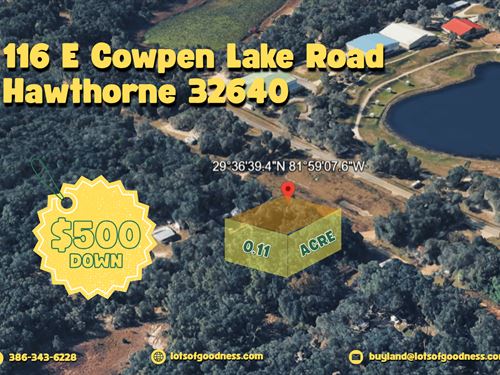 Cowpen Lake Rd Lot on a Dirt Rd : Interlachen : Putnam County : Florida