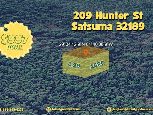 Hunter St Lot on a Sloped Land : Interlachen : Putnam County : Florida