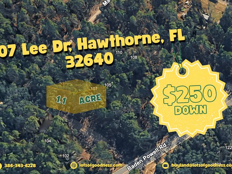 Vacant Lot At 107 Lee Dr : Hawthorne : Putnam County : Florida