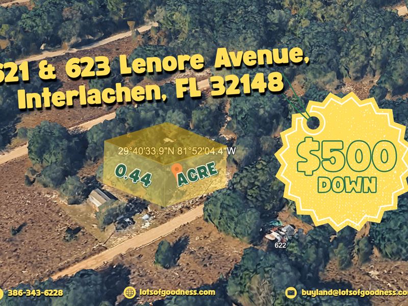 Double Lot Opportunity : Interlachen : Putnam County : Florida