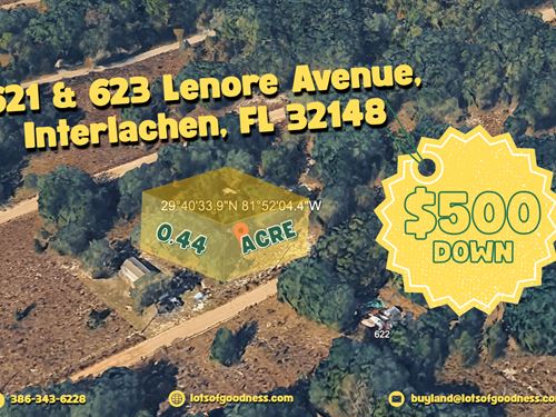 Double Lot Opportunity : Interlachen : Putnam County : Florida