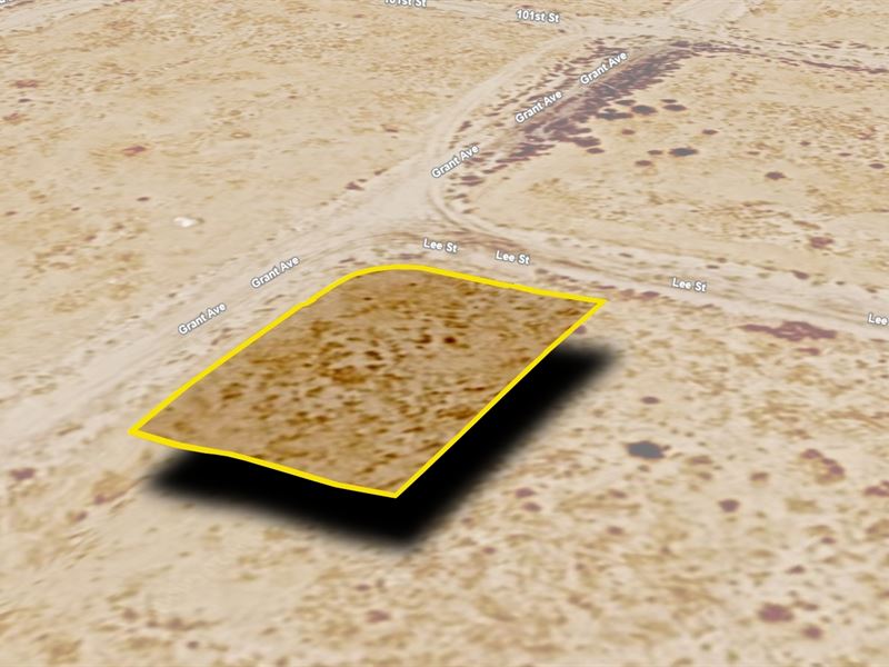 Corner Lot in CA for $251.23/Mo : California City : Kern County : California
