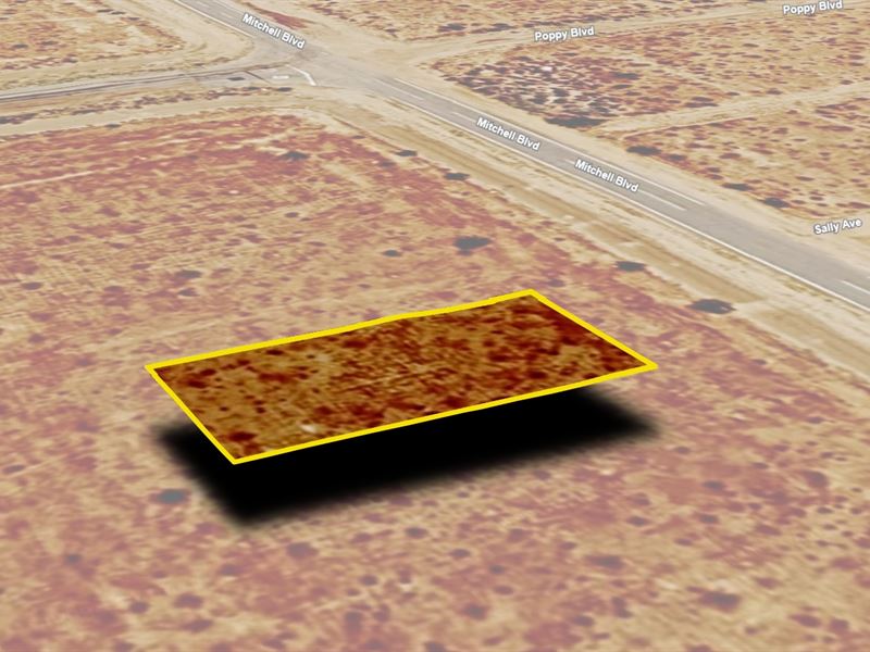 Paved Road Lot Just $460.67 Down : California City : Kern County : California