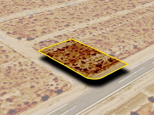 Paved Road Access Lot, $363.05 Down : California City : Kern County : California