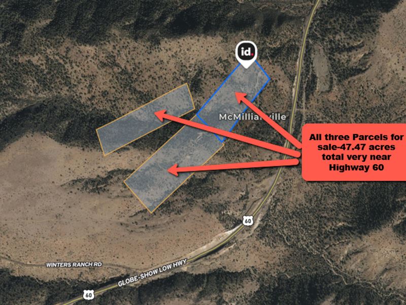 47.5 Acres Surrounded by Tonto N.F : Globe : Gila County : Arizona