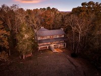Historic Log Home with Creek : Chickamauga : Walker County : Georgia