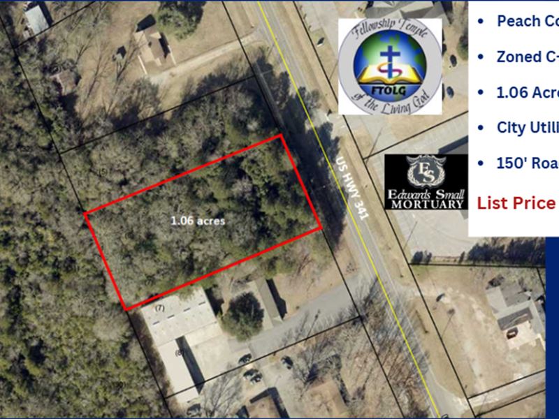 Commercial Lot Fort Valley, GA : Fort Valley : Peach County : Georgia