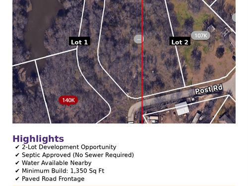 2.17 Acres, Paved Frontage No HOA : Balch Springs : Dallas County : Texas