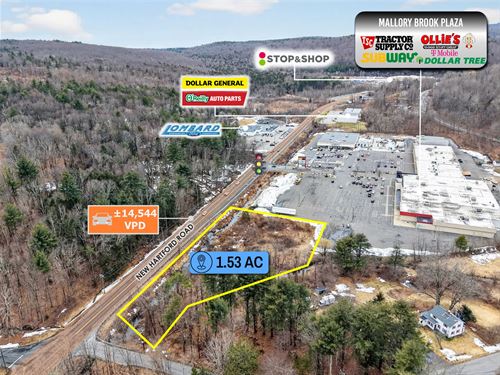 $1 Auction, 1.53 Acre Outparcel : Barkhamsted : Litchfield County : Connecticut