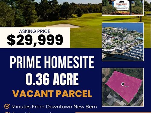Wooded 0.36 Acre Gated Community : New Bern : Craven County : North Carolina