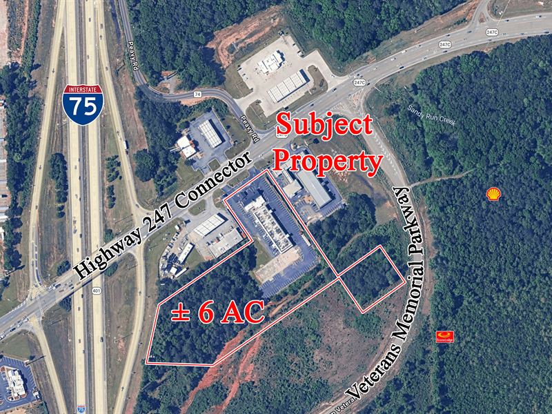Redev. Opportunity with I-75 Access : Byron : Peach County : Georgia