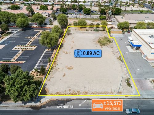 Reit Sale, 0.89 Acre Parcel : Indio : Riverside County : California