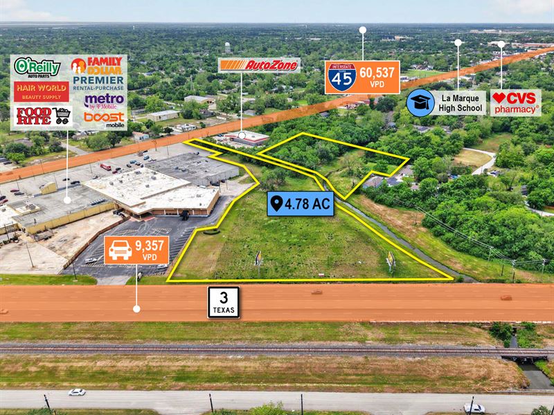 Reit Sale of 4.78 Acre Land Site : Texas City : Galveston County : Texas