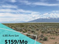 4.95/Ac with Stunning Views in CO : Blanca : Costilla County : Colorado
