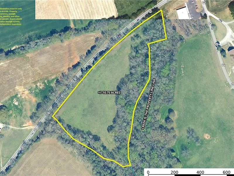 10.75 Acres of Land for Sale in Sta : Starr : Anderson County : South Carolina