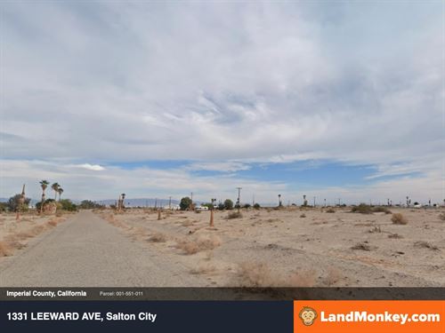 .22 Acre Vista Del Mar Lot : Salton City : Imperial County : California