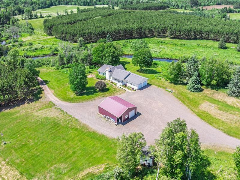 Exceptional Northwoods Acreage/Home : Butternut : Ashland County : Wisconsin